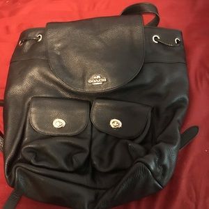 Coach leather backpack